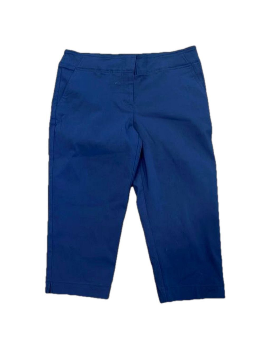 IZOD Sz 10 zip up navy golf capris with front/back pockets and IZOD logo